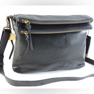 Margot Black Crossbody Bag with Gold Accents
